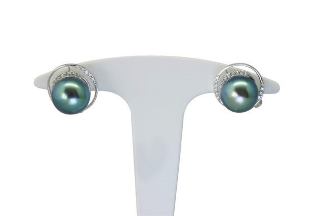 B.O. FAORA OR BLC 750 DIAMANT PERLE TAHITI R Ø10-10,5MM CAT A