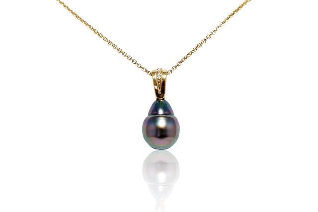 PEND. NAUTICA VERMEIL 925 ZIRCONIA PERLE TAHITI RSR Ø12-13MM CAT B-C